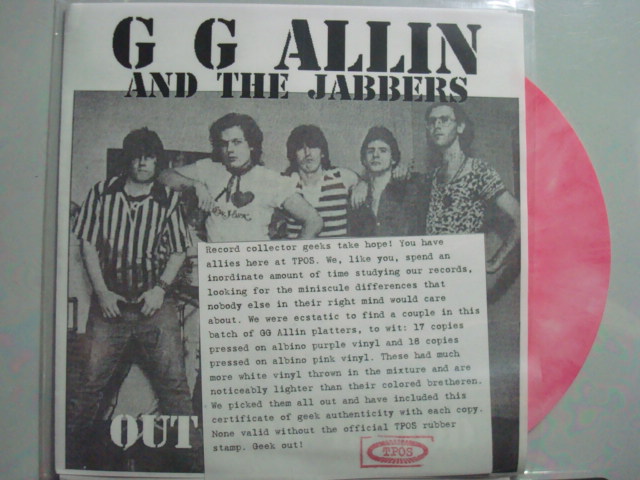 GG Allin & the Jabbers Out For Blood