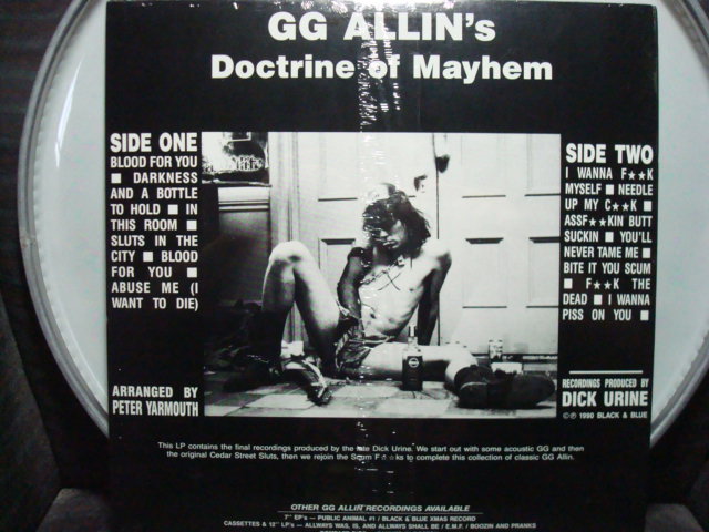 GG Allin rare vinyl records